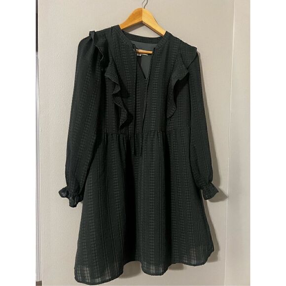 Loft Women’s Size Small Petite Fit and Flare Mini Dress Evergreen Deep Green - Picture 5 of 14